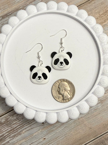 Panda- 3D Printed Earrings