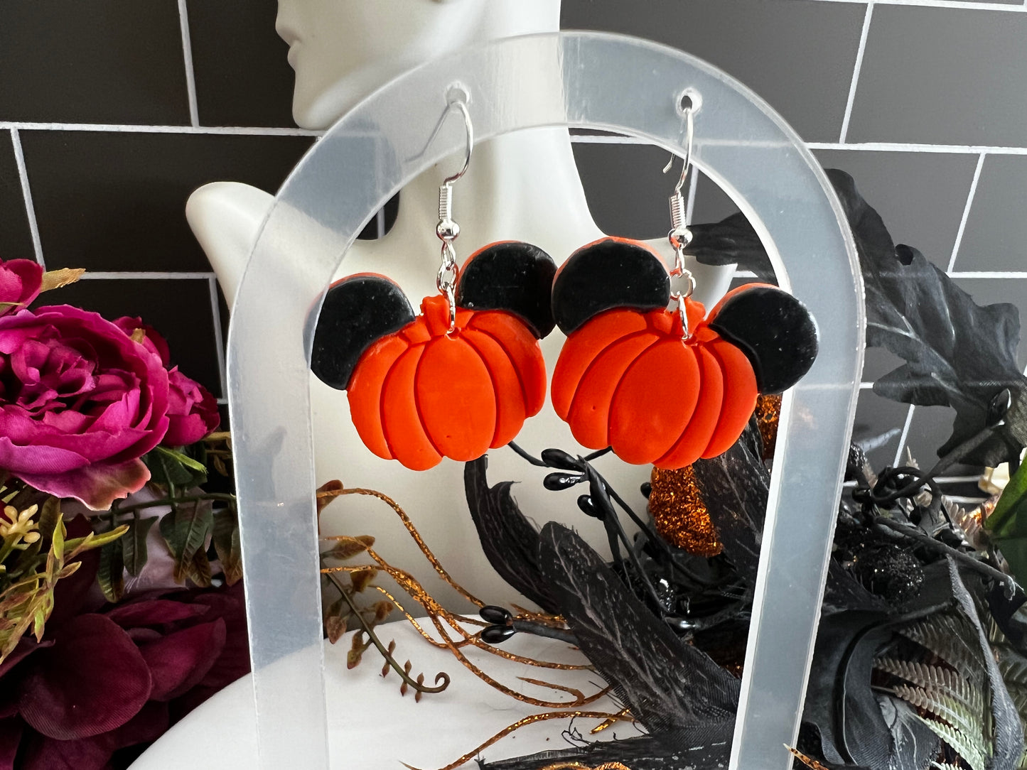 Mouse Pumpkin- Spooky Hook Earring