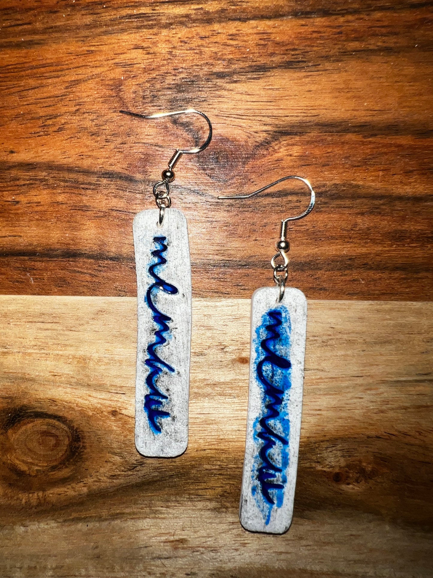 Memaw- Blue-  Hook Earring