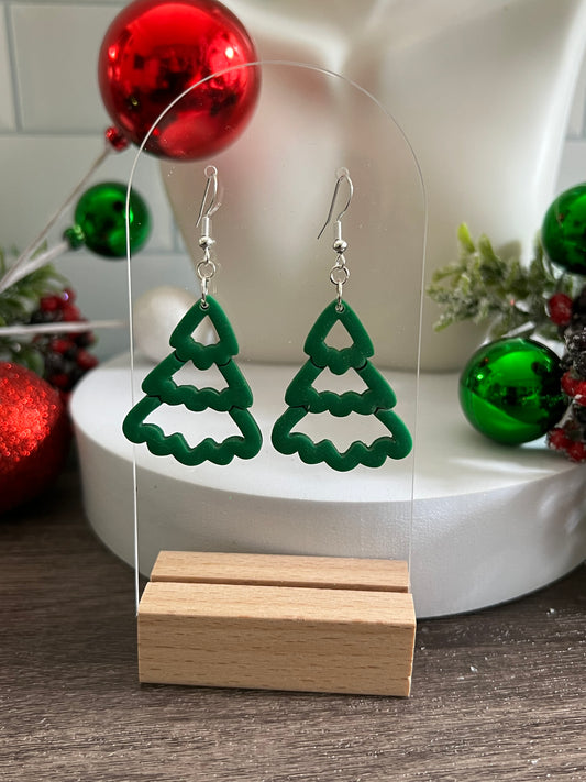 Tree Outline - Merry Collection- Hook Earring