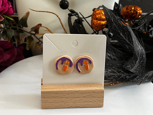 Halloween Cookies- Ghost- Spooky Stud Earrings