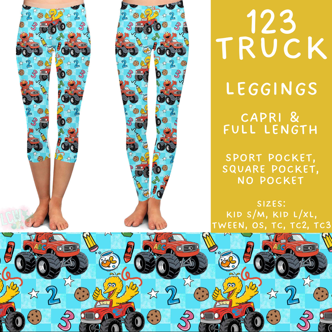 Batch #555 - Cool Characters 7 - Closes 7/13 - ETA mid Sept - 123 Truck Full and Capri Length Leggings
