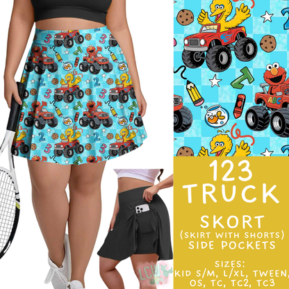 Batch #555 - Cool Characters 7 - Closes 7/13 - ETA mid Sept - 123 Truck Skort