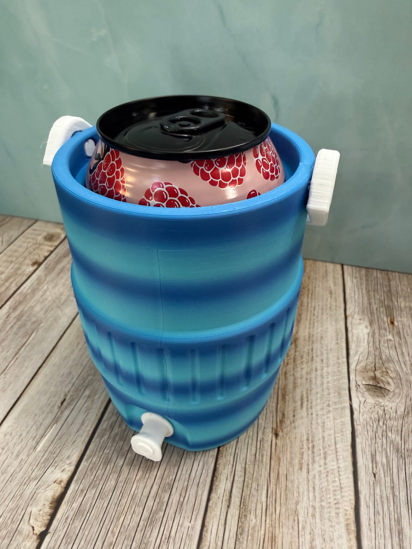 Ombré Blue Cooler 12 oz Can Holder- 3D print