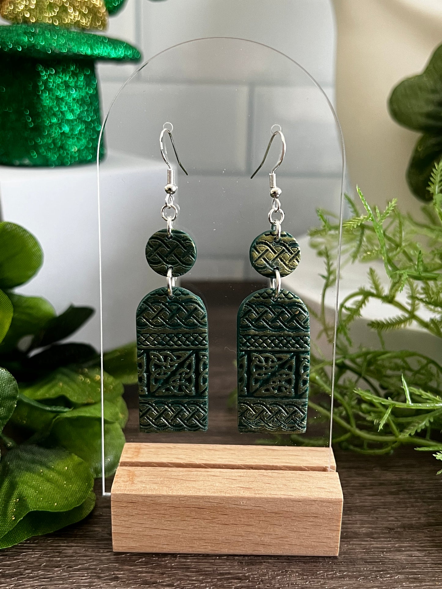 Celtic Knot Dangle- St. Patrick's-  Hook Earring