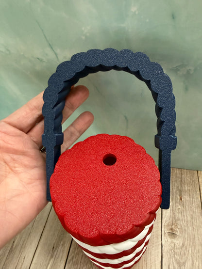 Nautical Rope Red, White, and Blue Cooler 12 oz Can Holder- 3D print