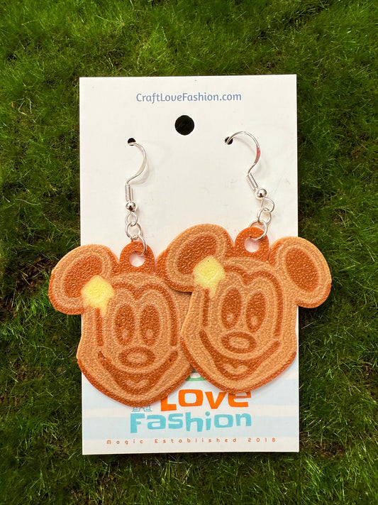 Waffle Mouse- 3D Printed Earrings