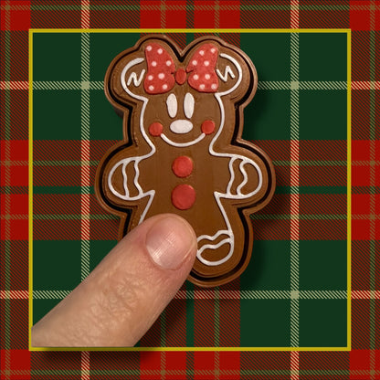 Gingerbread Min Mouse- Fidget Clicker- 3D Printed - Christmas