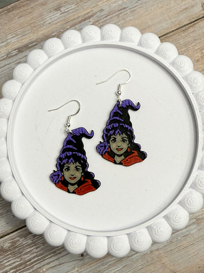 Sisters- Mary- 3D Printed Earrings - Halloween
