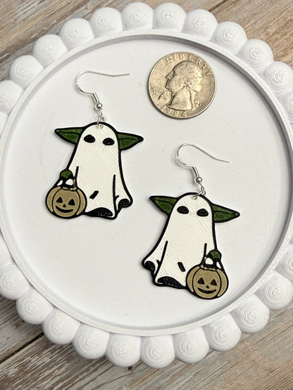 Trick or Treat Baby Yo- 3D Printed Earrings - Halloween
