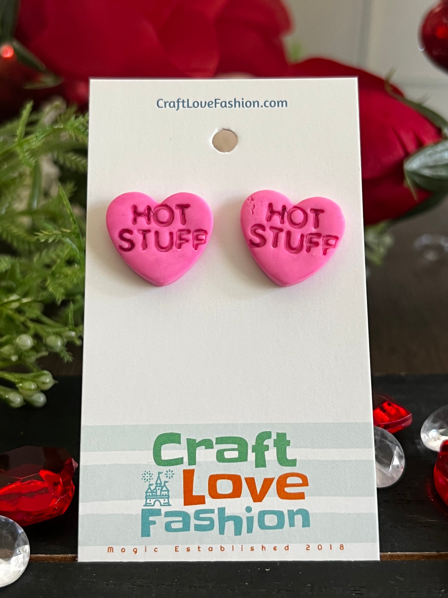 Hot Stuff -Sweet Conversation Hearts- Valentine’s- Stud Earring