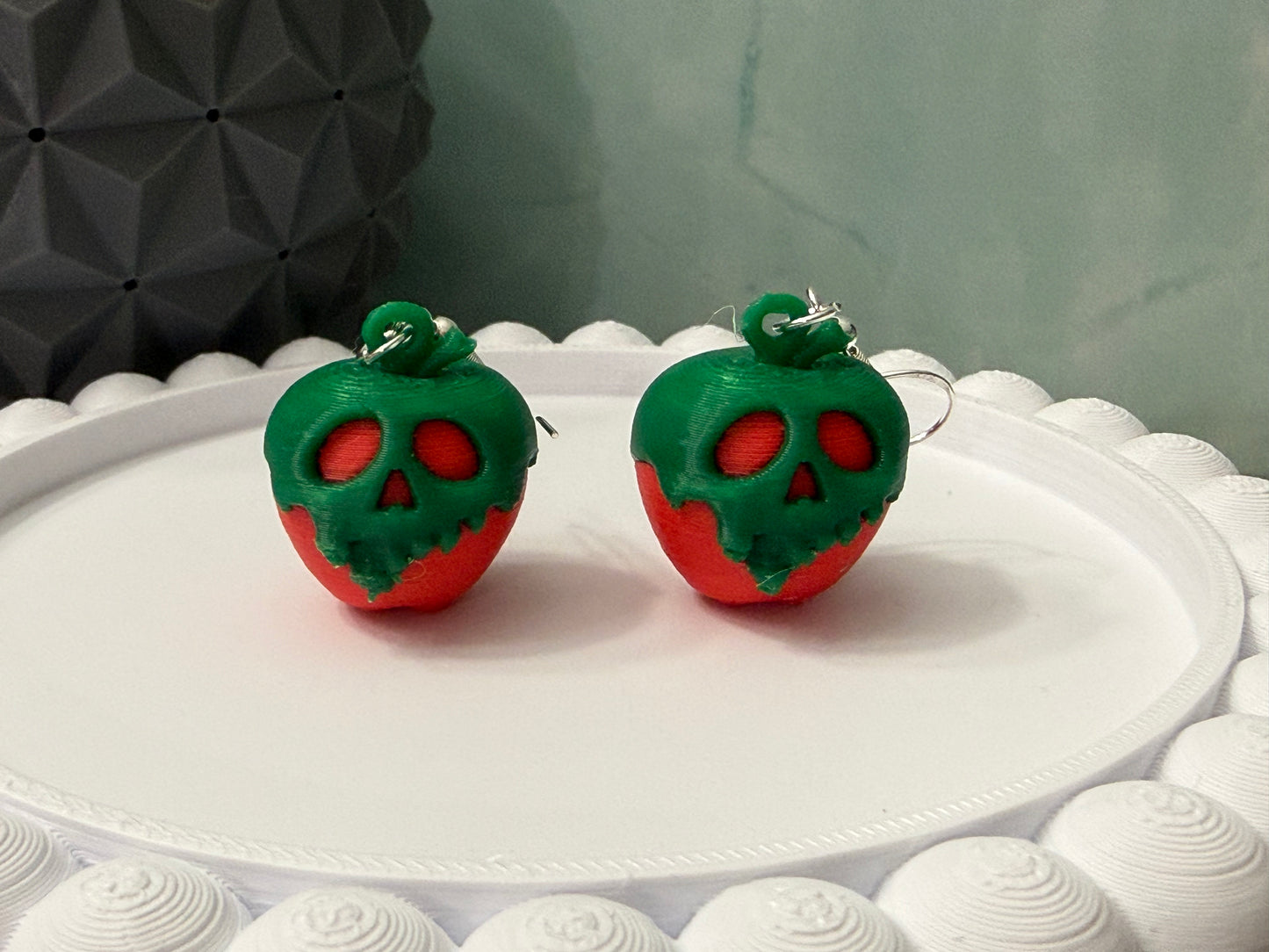 Poison Apples- 3D Printed Earrings