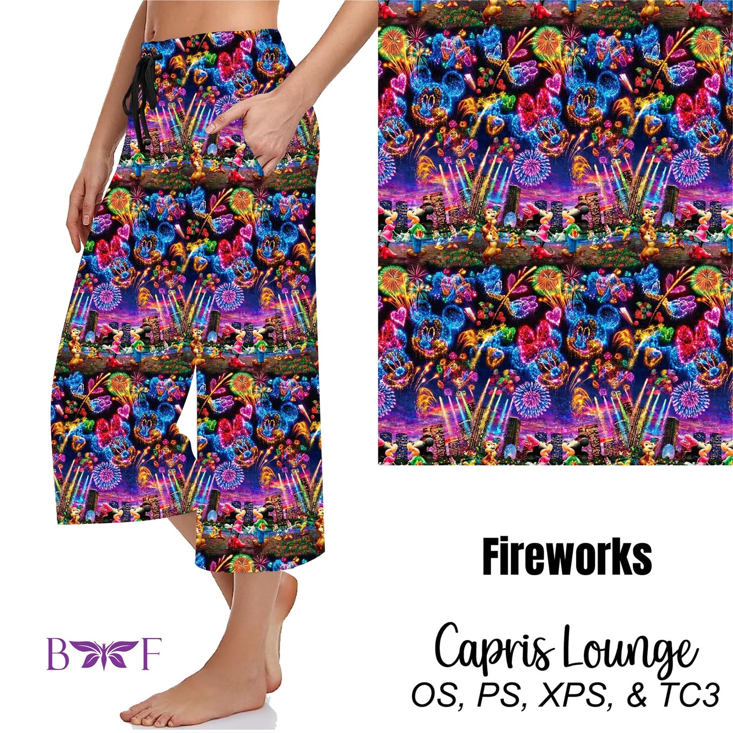 Fireworks Leggings, Capris, Capri Lounge Pants, and shorts