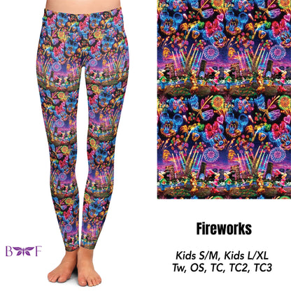 Fireworks Leggings, Capris, Capri Lounge Pants, and shorts