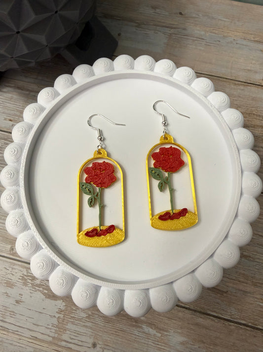 Beauty Rose- 3D Printed Earrings