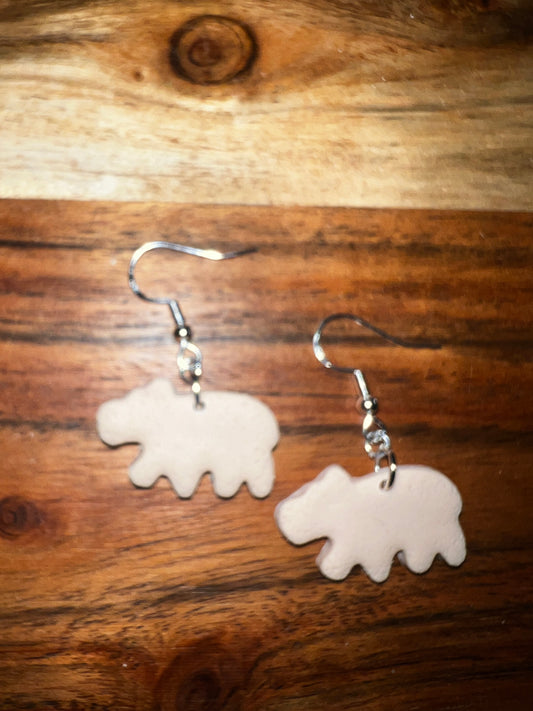 Hippo Animal Cracker- Hook Earring