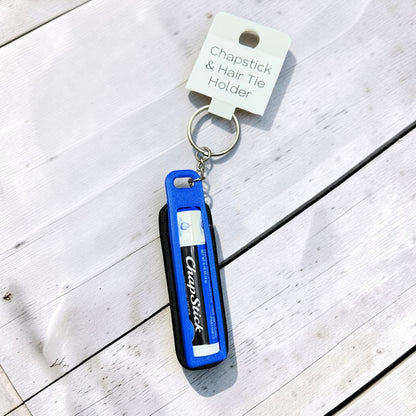 Hair Tie and Chapstick Holder Keychain- 3D print