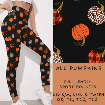 Ready To Ship - All Pumpkins Leggings - TC & TC2