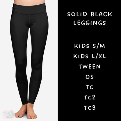 Ready To Ship - Solid Black Leggings