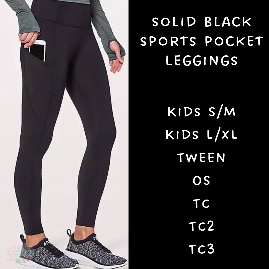 Ready To Ship - Solid Black Leggings