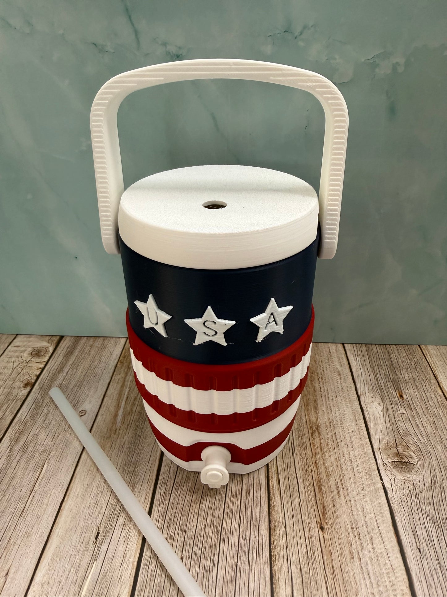 USA Red, White, and Blue Cooler 12 oz Can Holder- 3D print