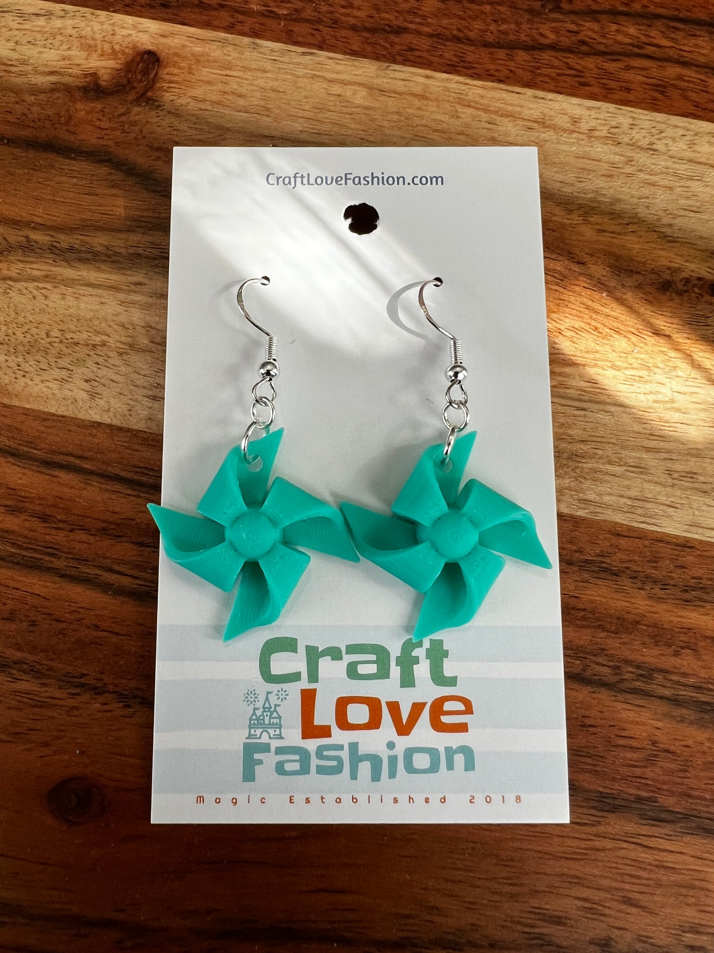 Pinwheel- 3D Printed Earrings