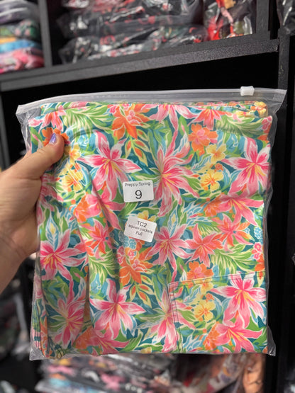 Ready To Ship - Preppy Spring 9 Full and Capri Length Leggings