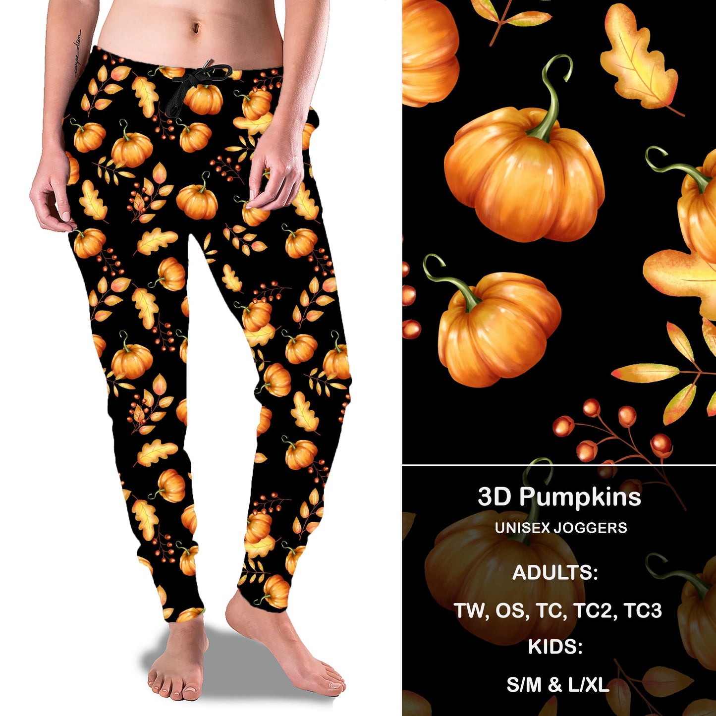 3D Pumpkins Full Joggers