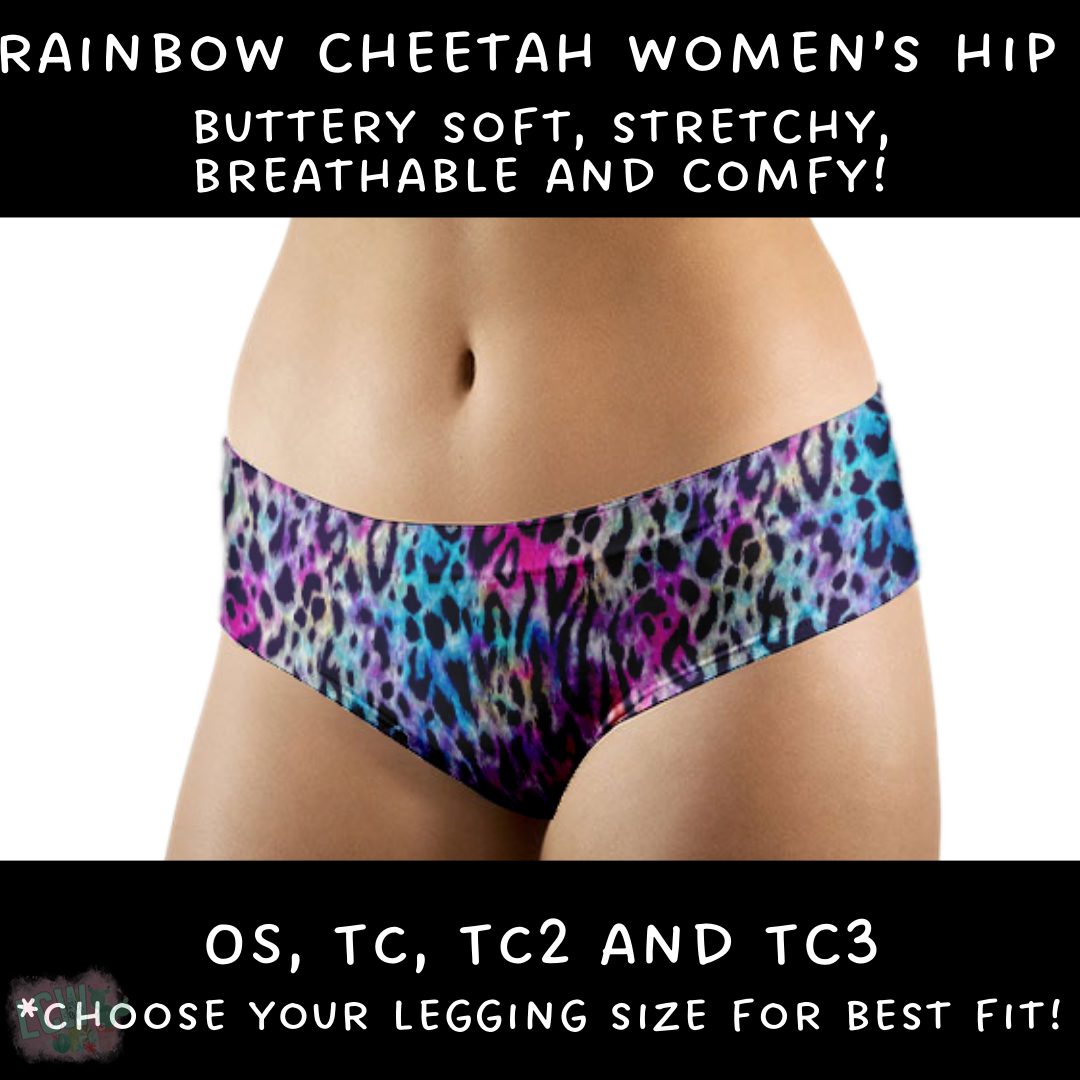 Ready To Ship - Rainbow Cheetah Women's Hip Panties