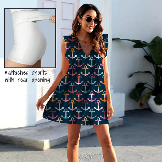 Anchors Pocket Dress with Shorts