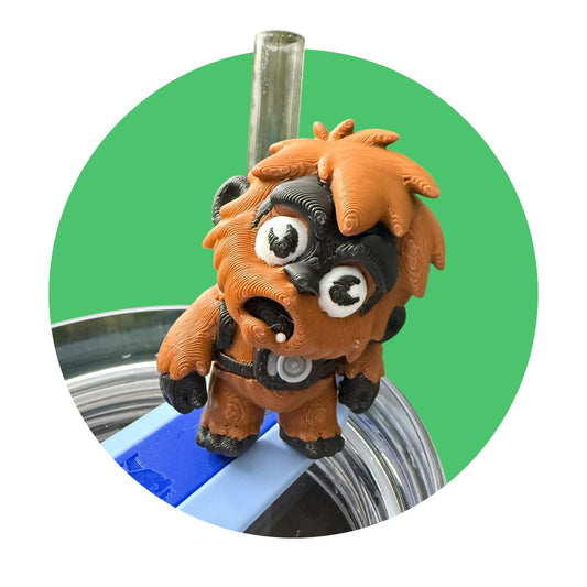 Big Foot- Straw Buddy- 3D Printed