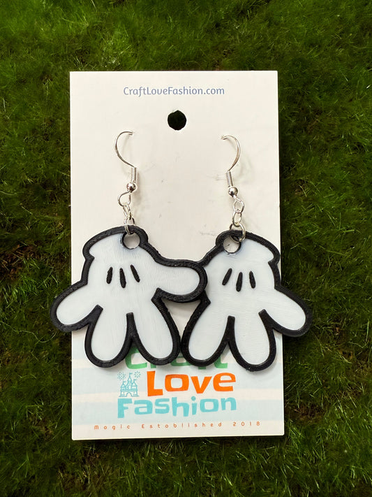Mouse Gloves- 3D Printed Earrings