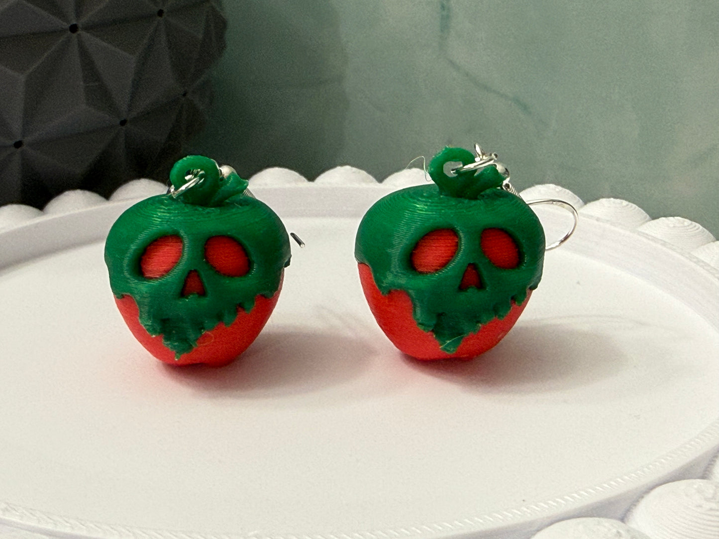 Poison Apples- 3D Printed Earrings