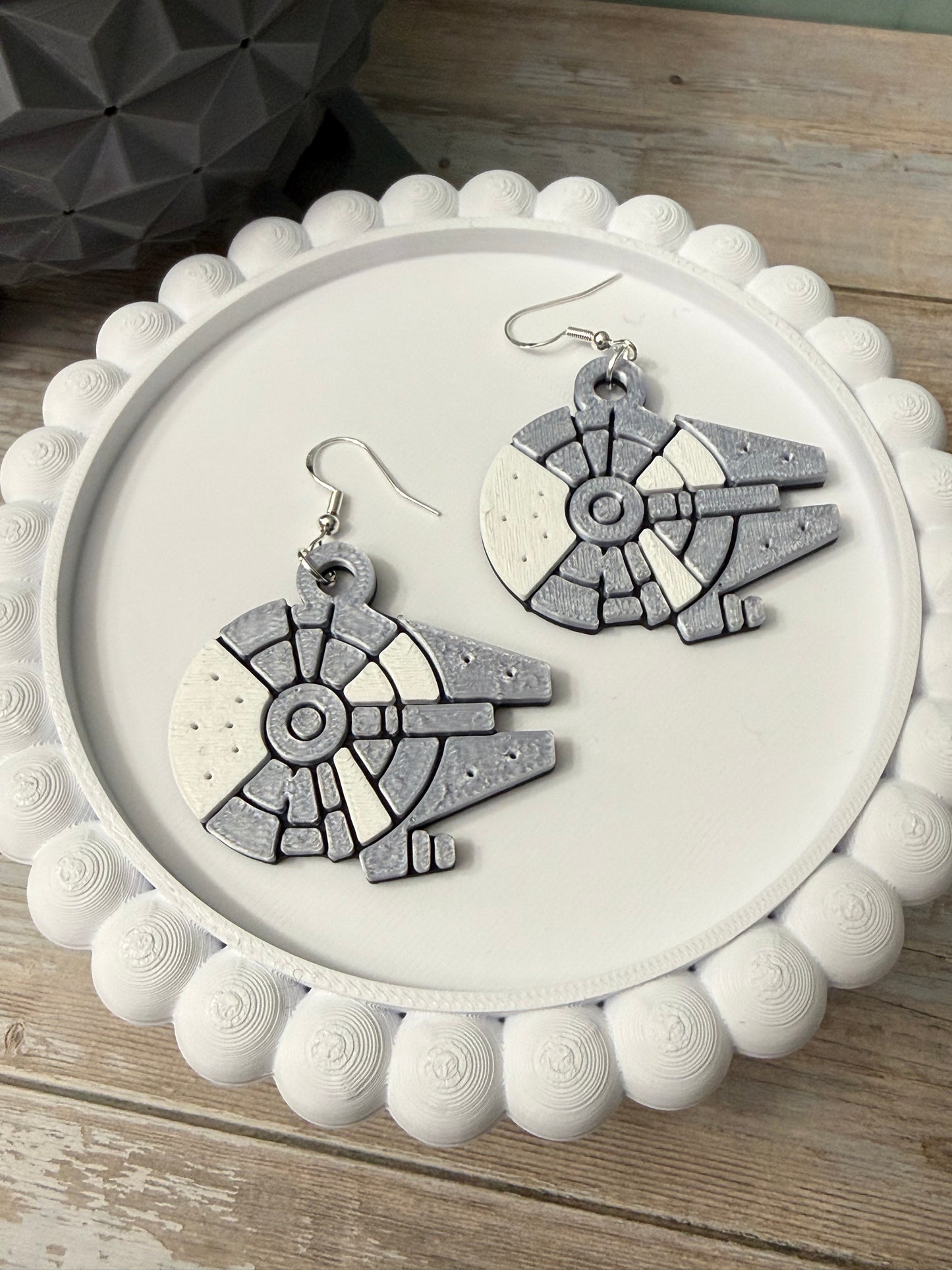 M Falcon- 3D Printed Earrings