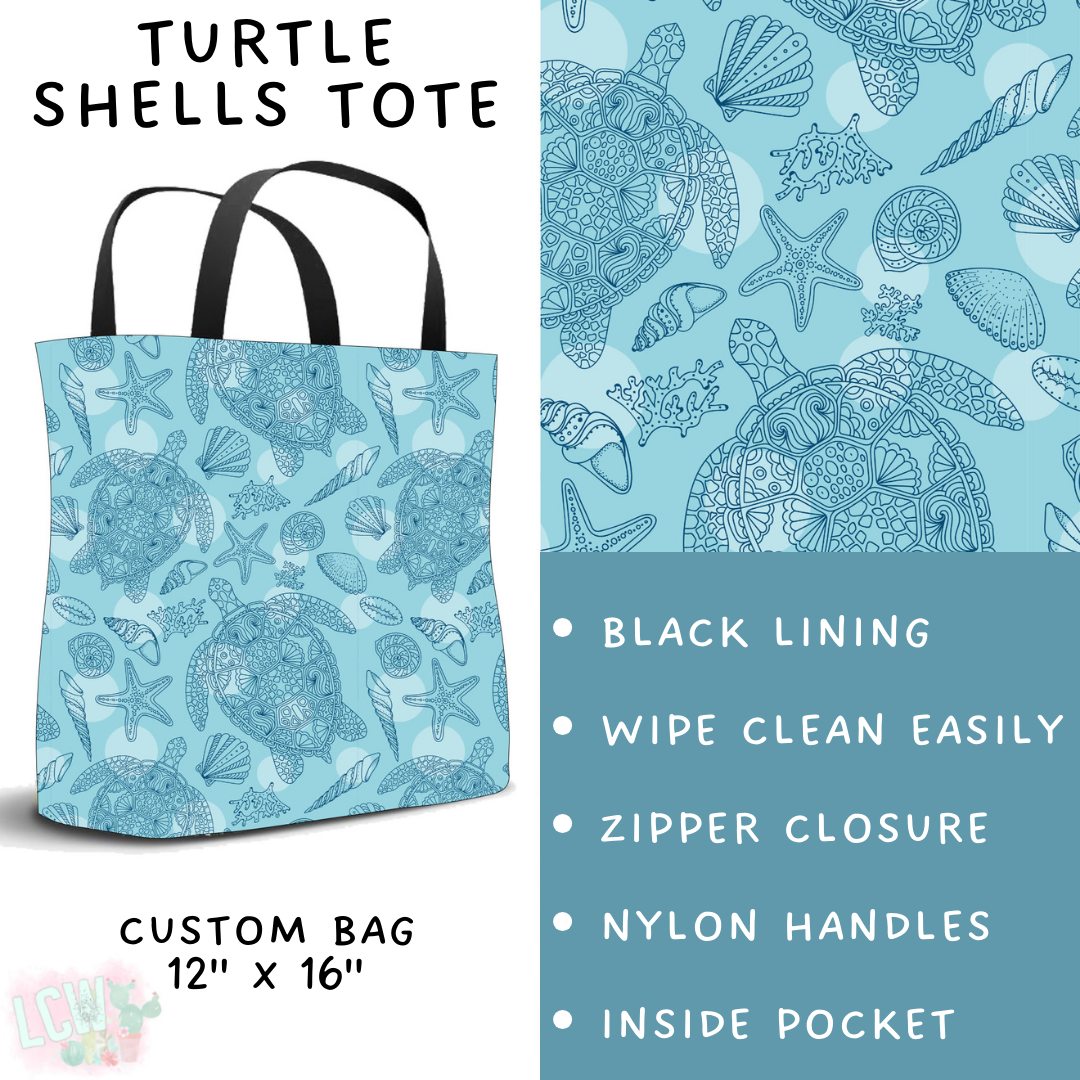 Batch #530 - Sea Life - Closes 5/15 - ETA mid July - Turtle Shells Tote