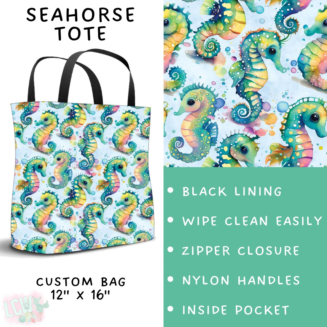 Batch #530 - Sea Life - Closes 5/15 - ETA mid July - Seahorse Tote