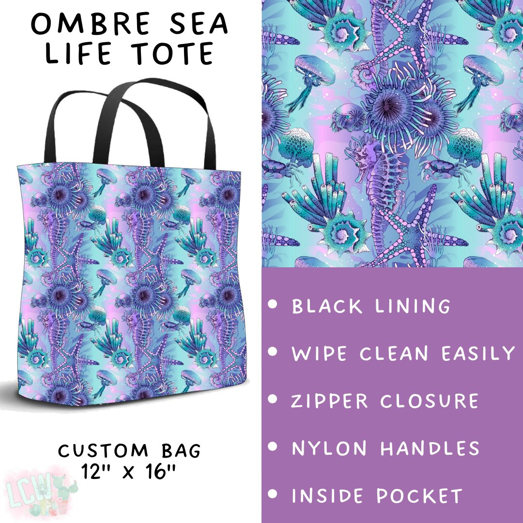 Batch #530 - Sea Life - Closes 5/15 - ETA mid July - Ombre Sea Life Tote