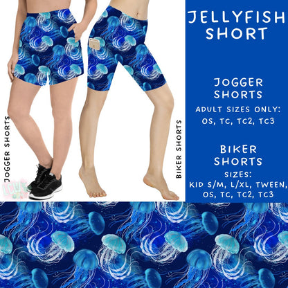 Batch #530 - Sea Life - Closes 5/15 - ETA mid July - Jellyfish Biker & Jogger Shorts