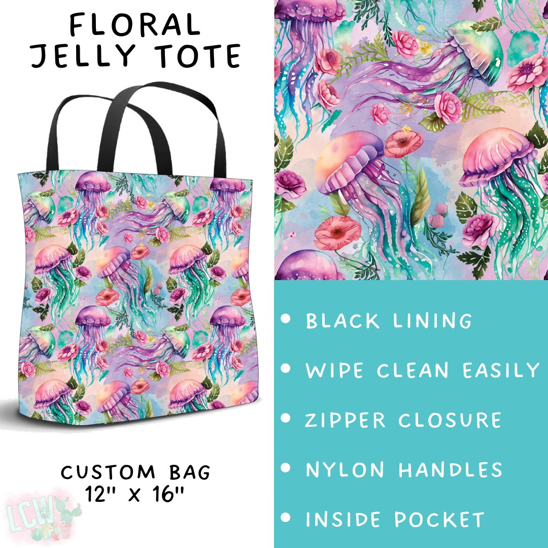 Batch #530 - Sea Life - Closes 5/15 - ETA mid July - Floral Jelly Tote