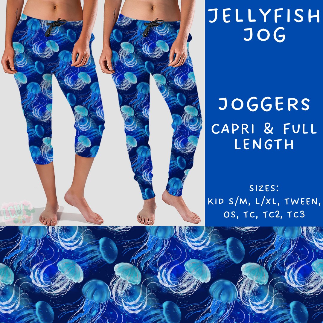Batch #530 - Sea Life - Closes 5/15 - ETA mid July - Jellyfish Full and Capri Length Joggers