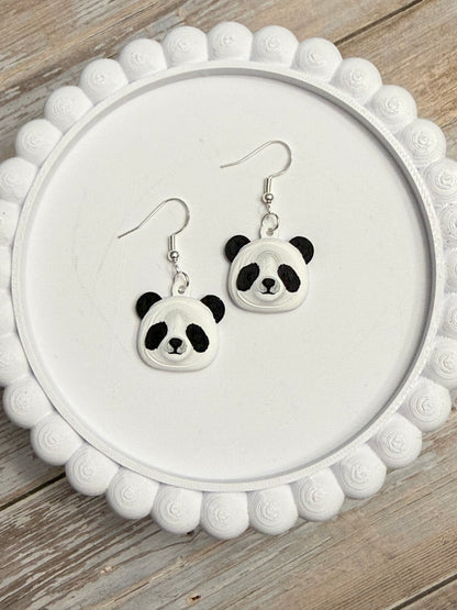 Panda- 3D Printed Earrings