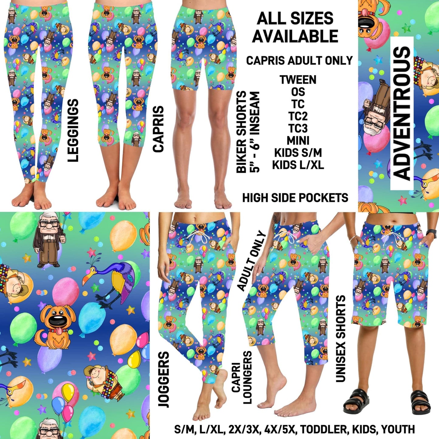 RTS - Adventurous Biker/Capris/Leggings with High Side Pockets
