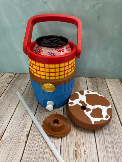 Cowboy Doll Cooler 12 oz Can Holder- 3D print