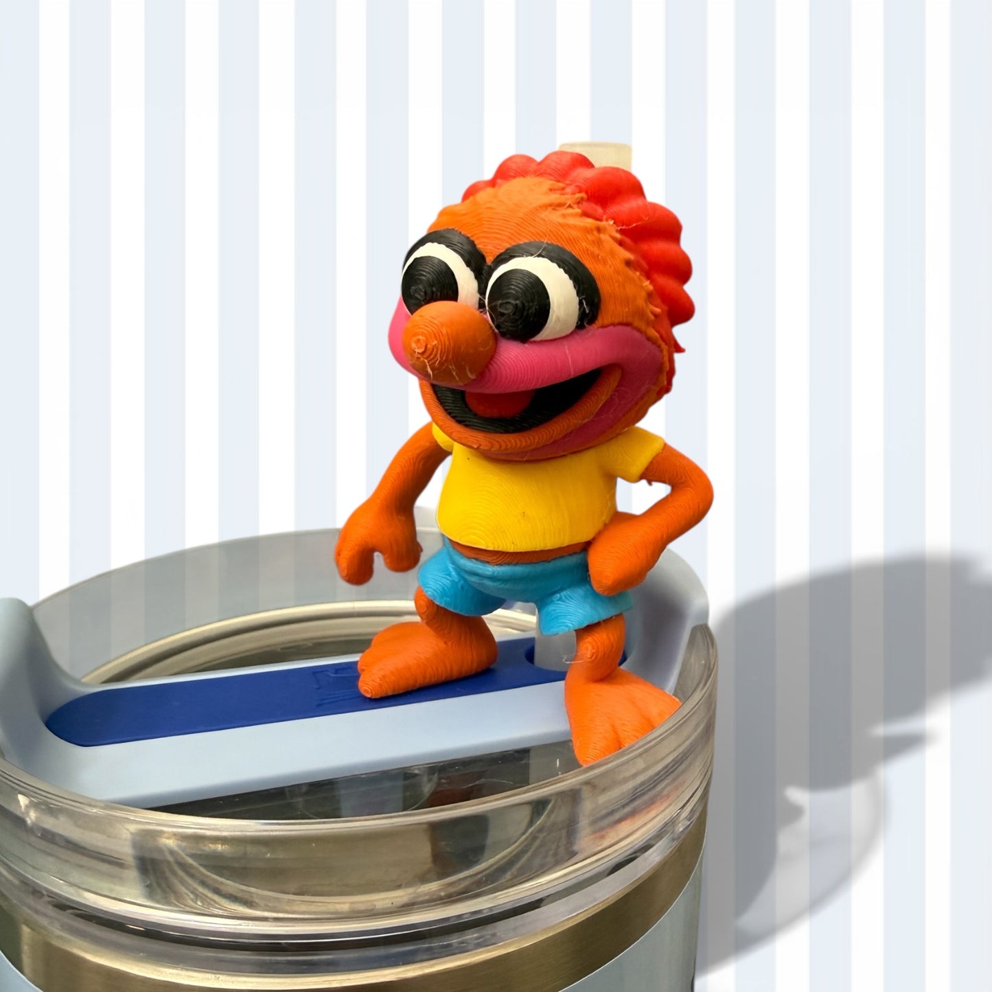 Drummer Puppet- Straw Buddy- 3D Printed