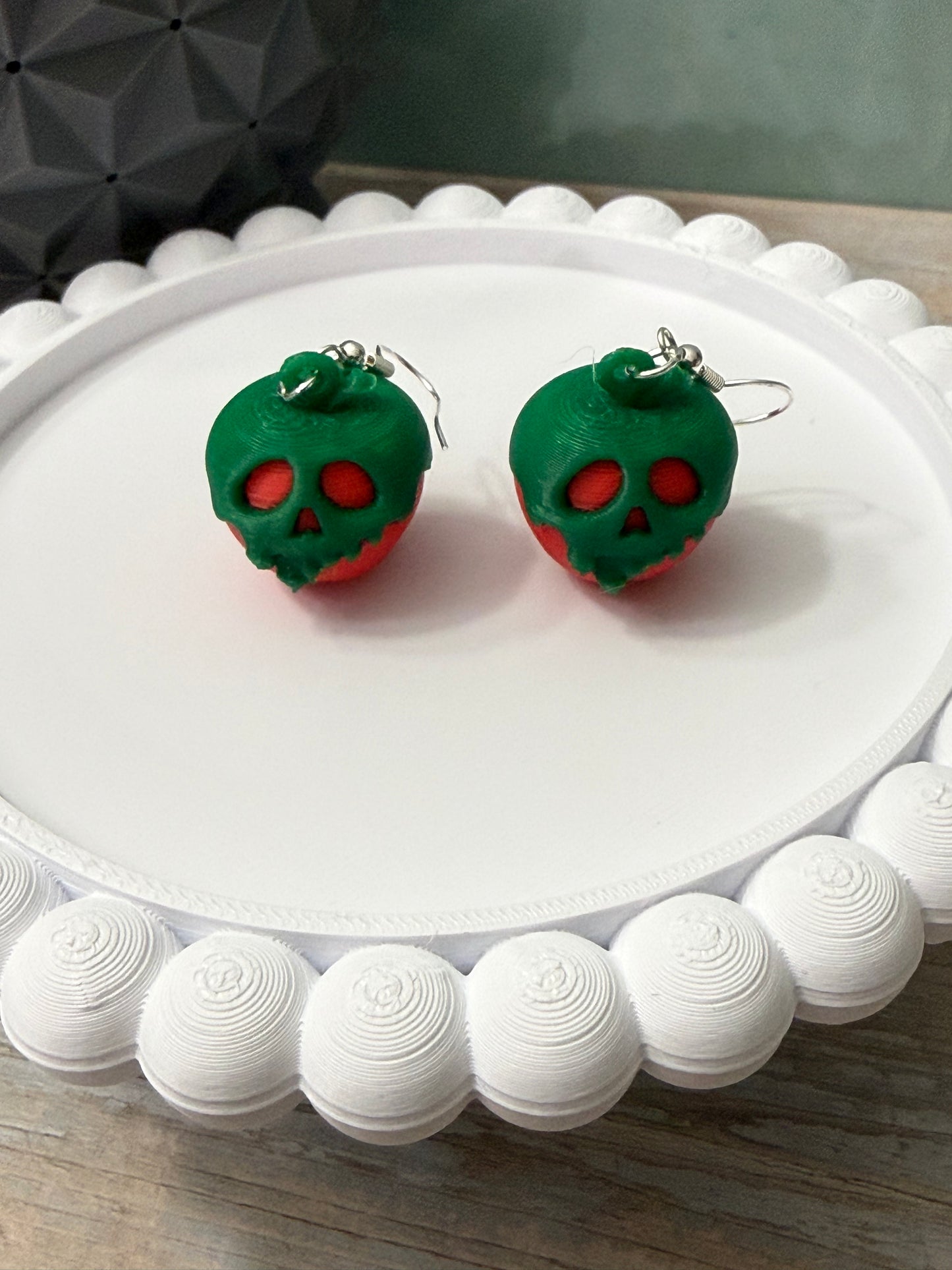 Poison Apples- 3D Printed Earrings