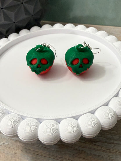 Poison Apples- 3D Printed Earrings