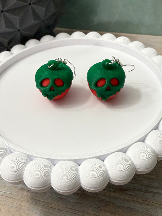 Poison Apples- 3D Printed Earrings