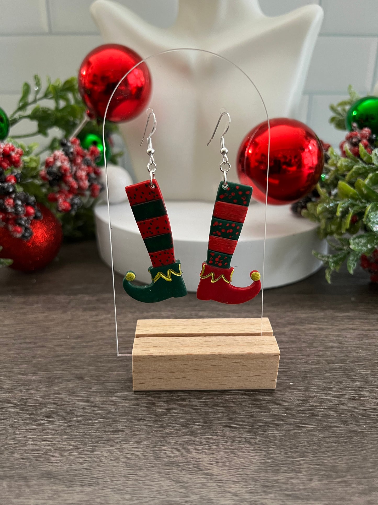 Elf Striped Shoes- Merry Collection- Hook Earring