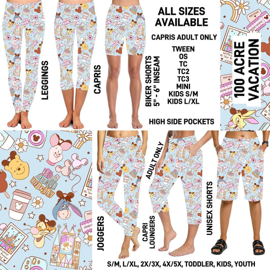 RTS - 100 Acre Vacation Full Joggers/Capri Loungers/Unisex Shorts
