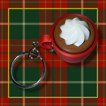 Hot Cocoa Swirl Keychain- Fidget Clicker- 3D Printed